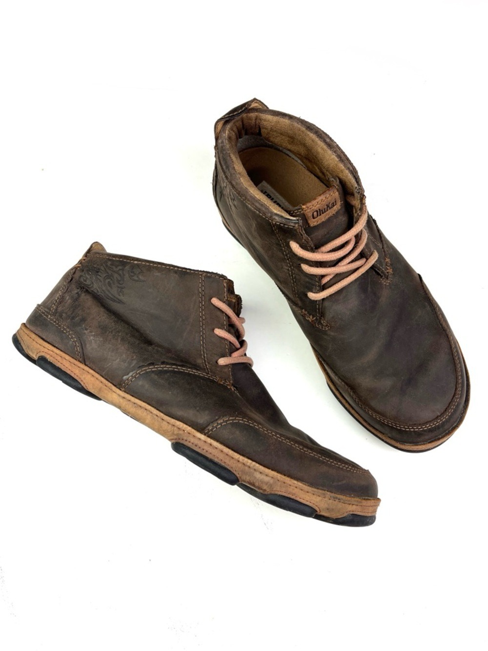 Olukai Kamuela Brown Leather Chukka Boots size 10.5
